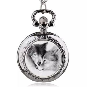 Kid's Quartz Wolf Pocket Watch